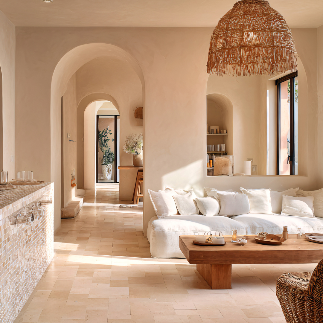 Light color themed villa